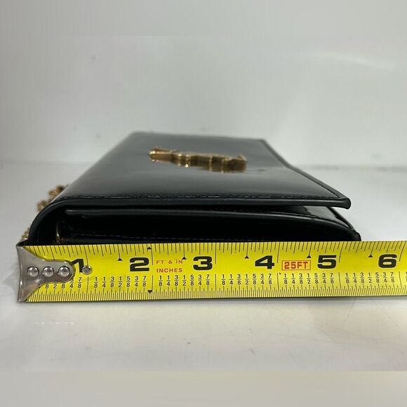 Saint Laurent Uptown Chain Wallet in Black Patent Leather - Picture 11 of 12